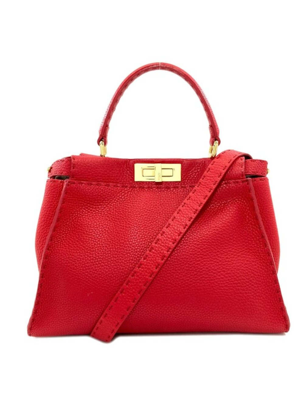 Fendi Peekaboo Selleria 2-Way Handbag Calfskin